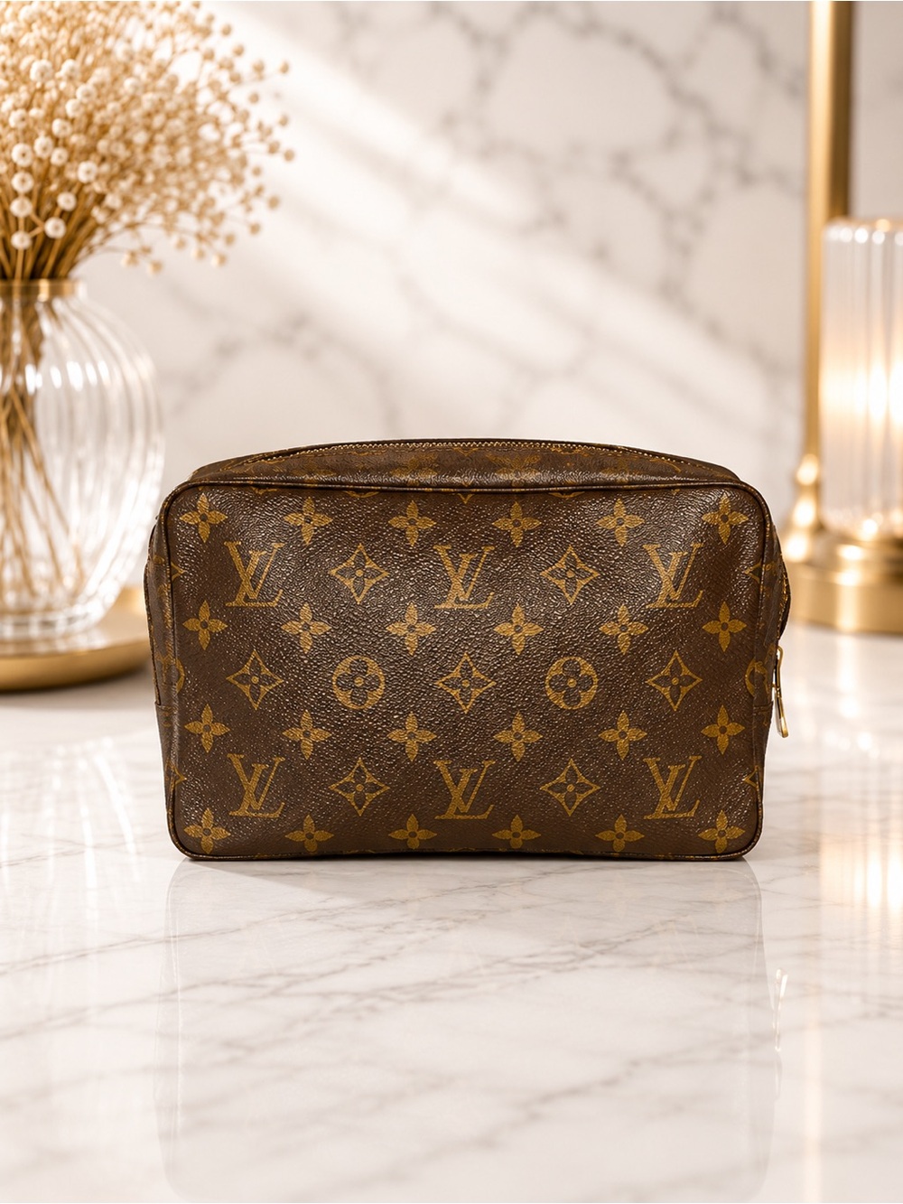 Louis Vuitton Monogram Trousse Toilette 23 Vintage Cosmetic Pouch | Full Set